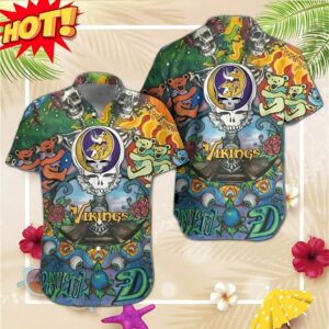 Minnesota Vikings Grateful Dead Hawaiian Shirt