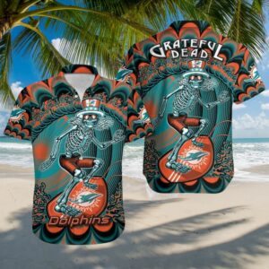 Miami Dolphins Grateful Dead Hawaiian Shirt