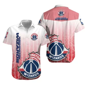 Washington Wizards Sunset Gradient Aloha Hawaiian Shirt