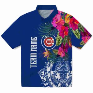 Chicago Cubs Floral Polynesian Blue Aloha Aloha