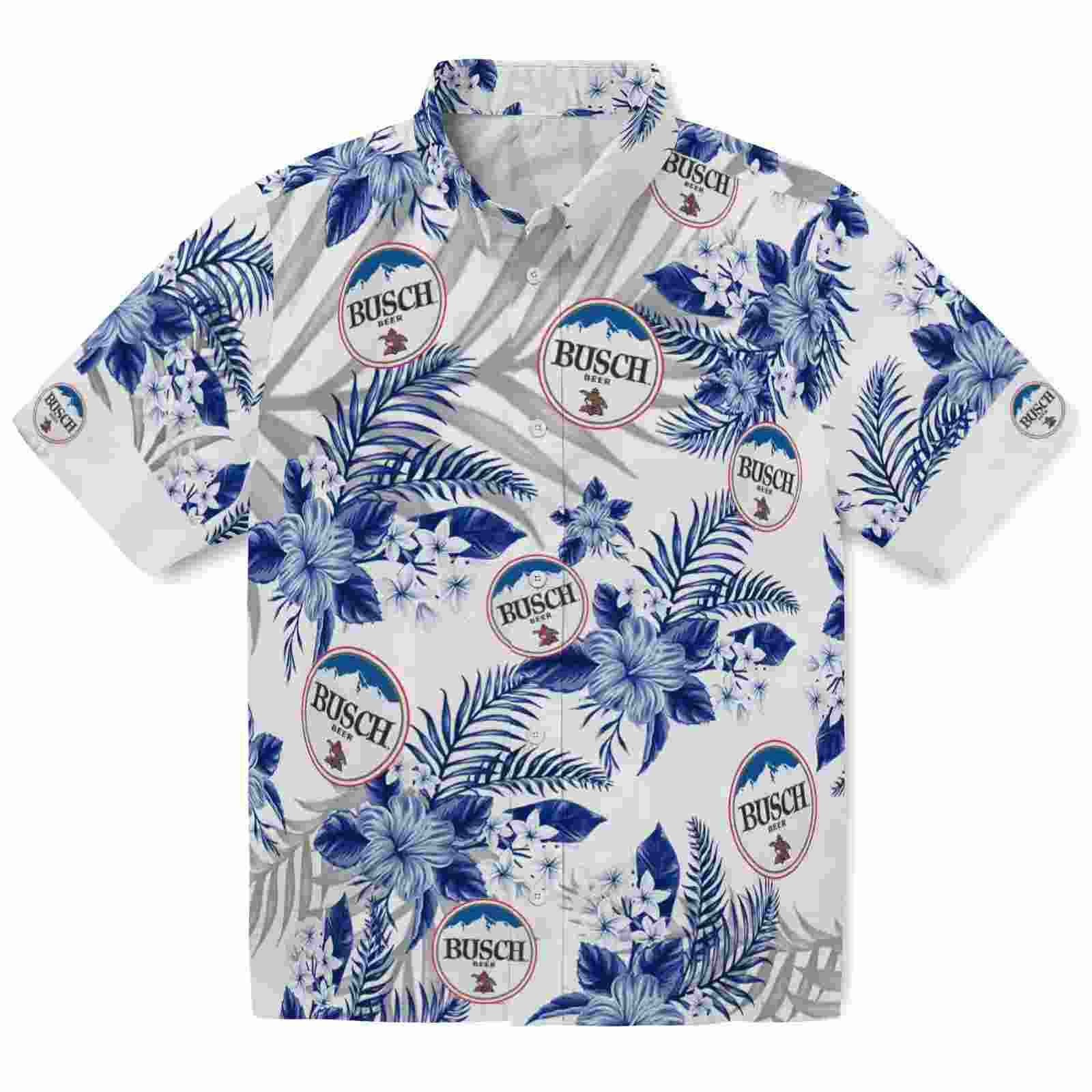 Chicago Cubs Hibiscus Palm Leaves Blue White Aloha Hawaiian Shirt 1 Chicago Cubs Hibiscus Palm Leaves Blue White Aloha Hawaiian Shirt