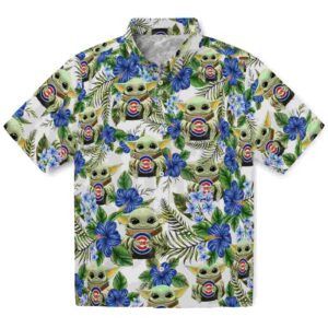 Chicago Cubs Tropical Yoda Green Aloha Hawaiian Shirt