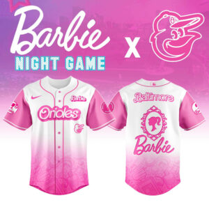 Baltimore Orioles x Barbie Night Jersey Fan Merch Baseball Lovers Gifts For Her