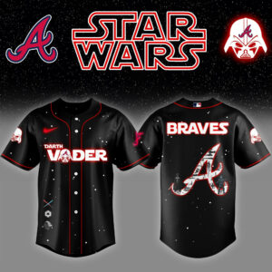 Atlanta Braves x Star Wars Darth Vader Night Baseball Jersey Birthday Gifts For Hockey Fans