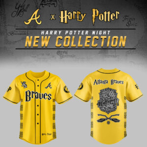 Atlanta Braves x Harry Potter Night Hufflepuff House Jersey Gifts For Baseball Players