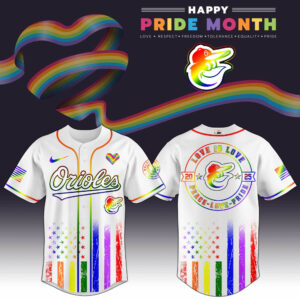Baltimore Orioles x Happy Pride Month Edition Jersey 2025 Relaxed Fit Shirt For Sport Fan