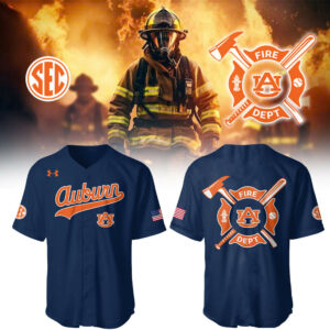 Auburn Baseball x Firefighter Appreciation Night Jersey Baseball Father's Day Gifts