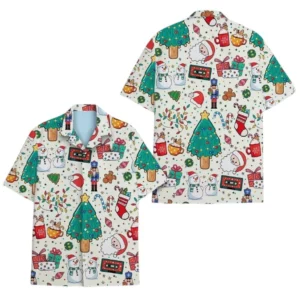 2025 Christmas Hawaiian Shirt Holiday Shirt Button Down