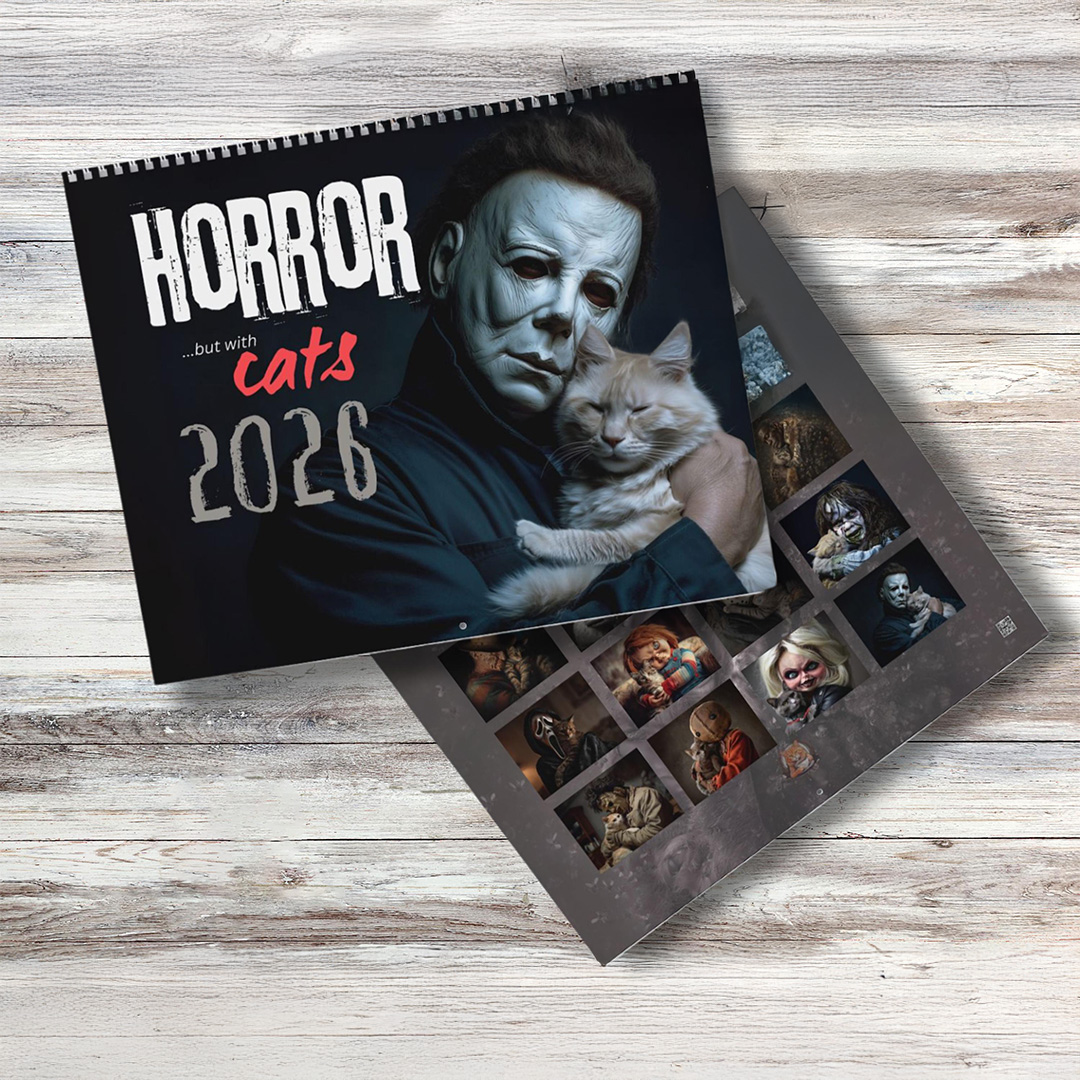 Horror Icons with Cats 2026 Wall Calendar 1 Horror Icons with Cats 2026 Wall Calendar