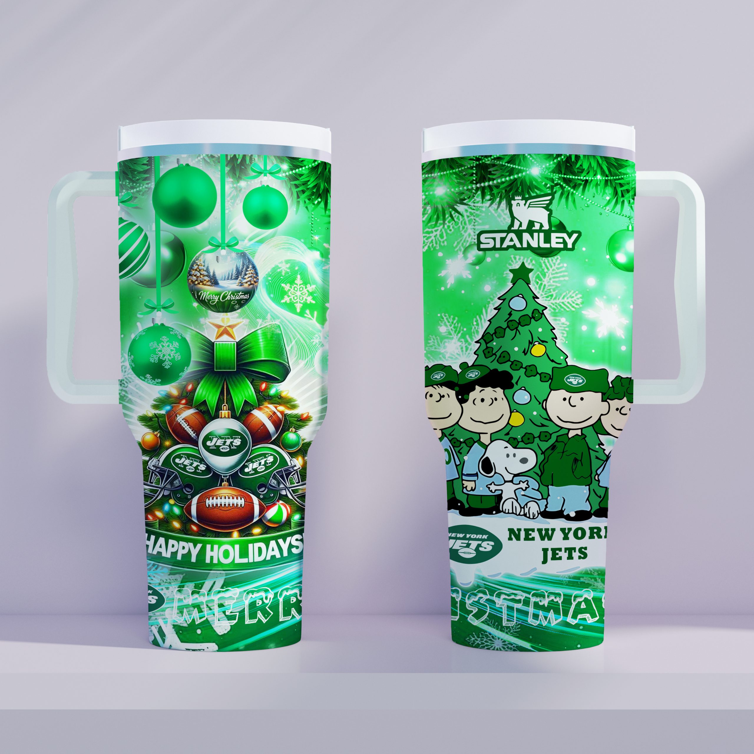 New York Jets x Snoopy Christmas Stanley Tumbler 2025 – Limited Holiday Edition 2 New York Jets x Snoopy Christmas Stanley Tumbler 2025 – Limited Holiday Edition - Image 2