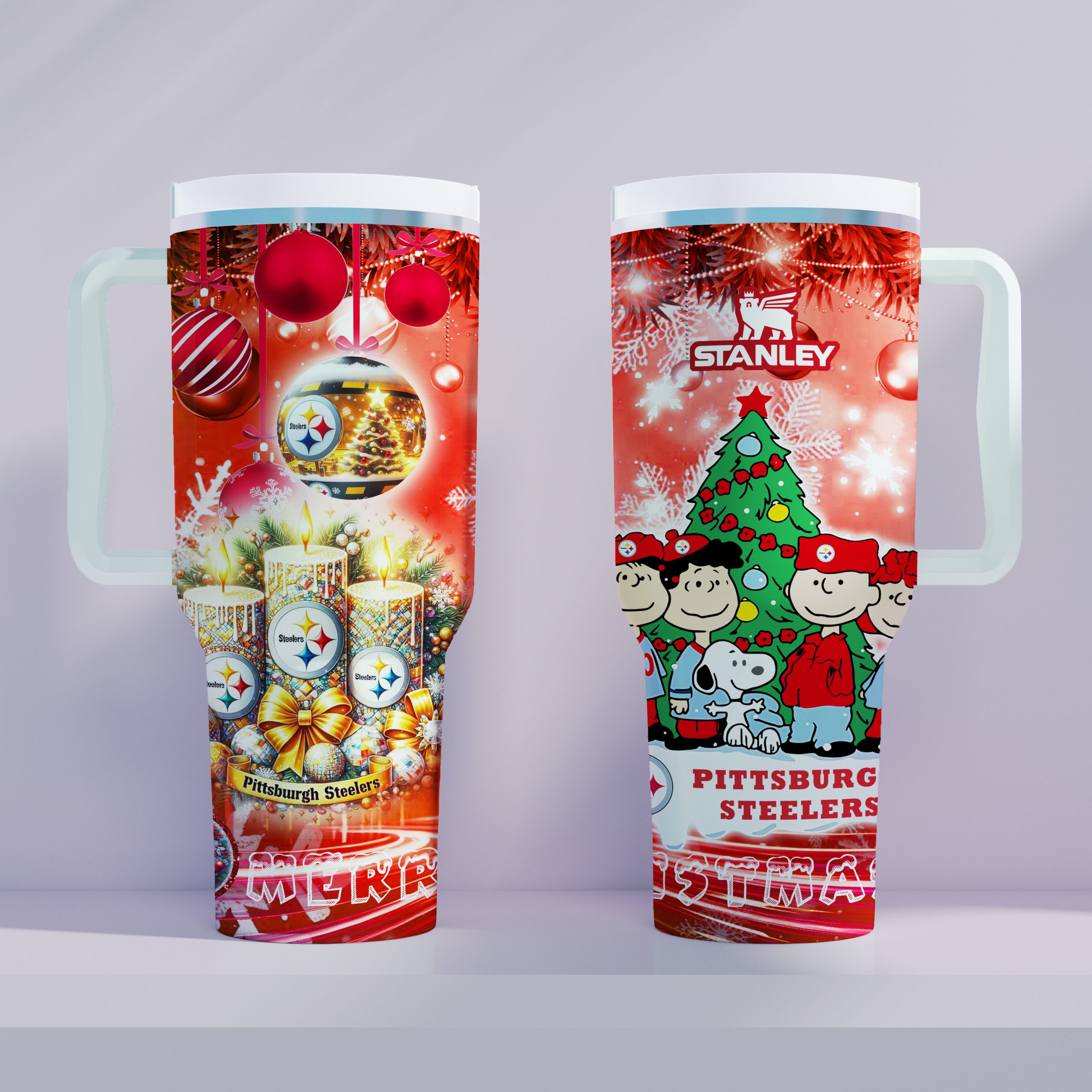 Pittsburgh Steelers x Snoopy Christmas Stanley Tumbler 2025 – Limited Holiday Edition 2 Pittsburgh Steelers x Snoopy Christmas Stanley Tumbler 2025 – Limited Holiday Edition - Image 2