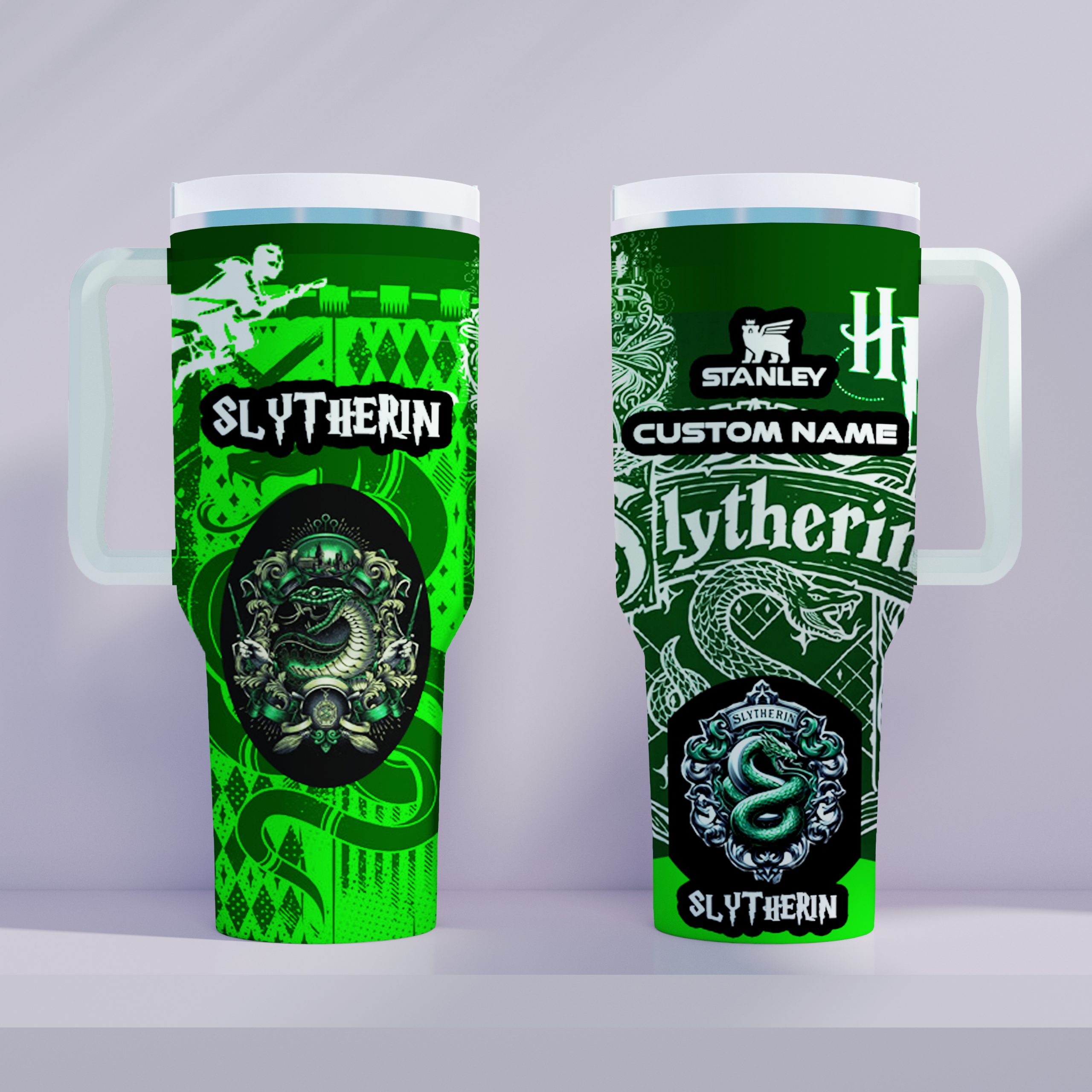 Harry Potter Slytherin Stanley Tumbler 2 Harry Potter Slytherin Stanley Tumbler - Image 2