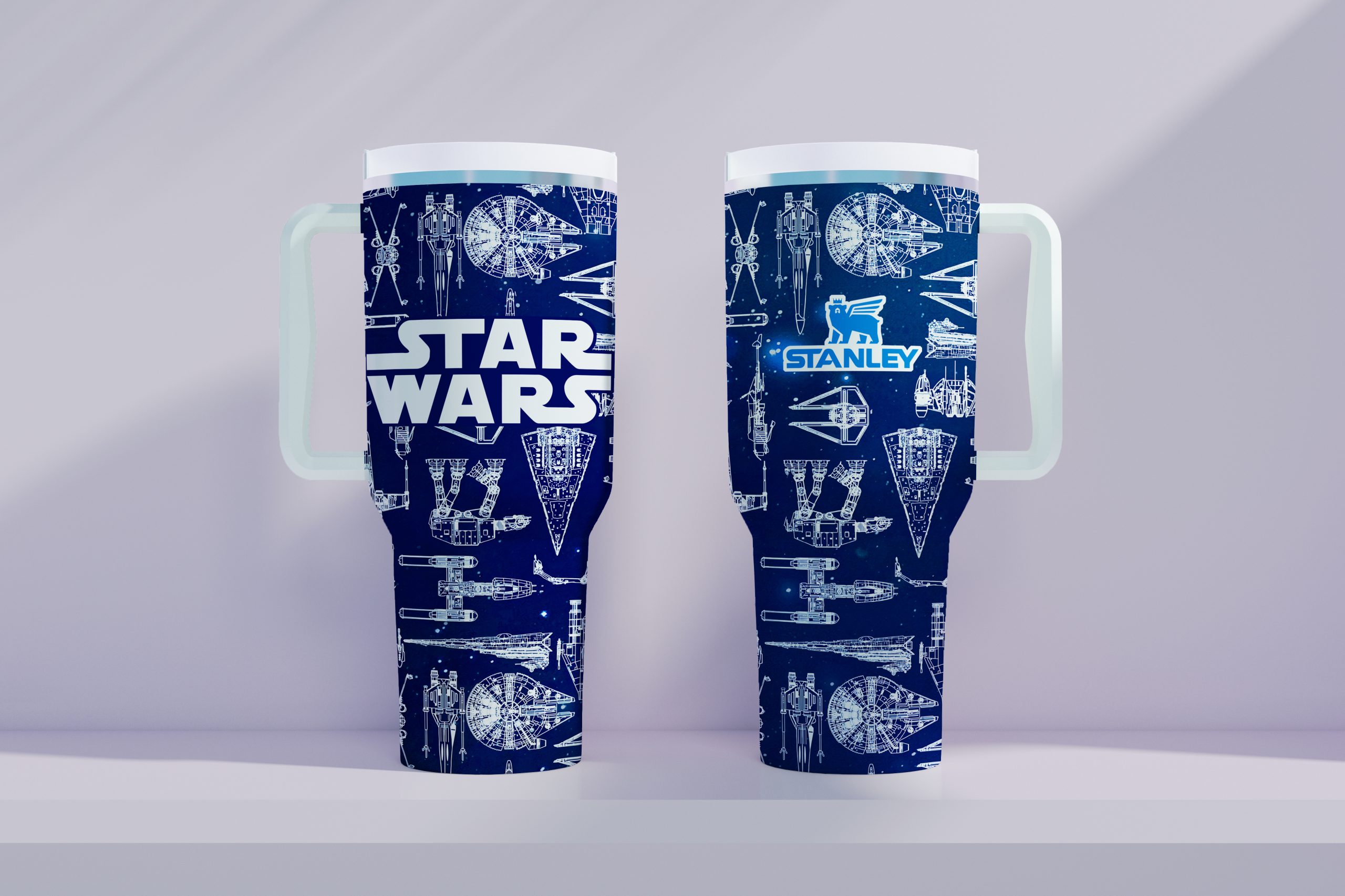 Star Wars Spaceship Blueprints Stanley Tumbler 2 Star Wars Spaceship Blueprints Stanley Tumbler - Image 2