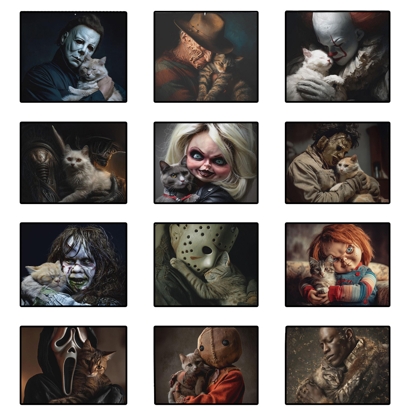 Horror Icons with Cats 2026 Wall Calendar 11 Horror Icons with Cats 2026 Wall Calendar - Image 11