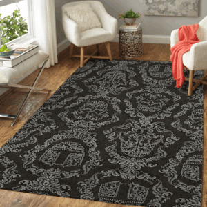 Dark Side Damask Charcoal Rug