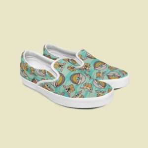 Baby Yoda Pattern Slip-On Shoes