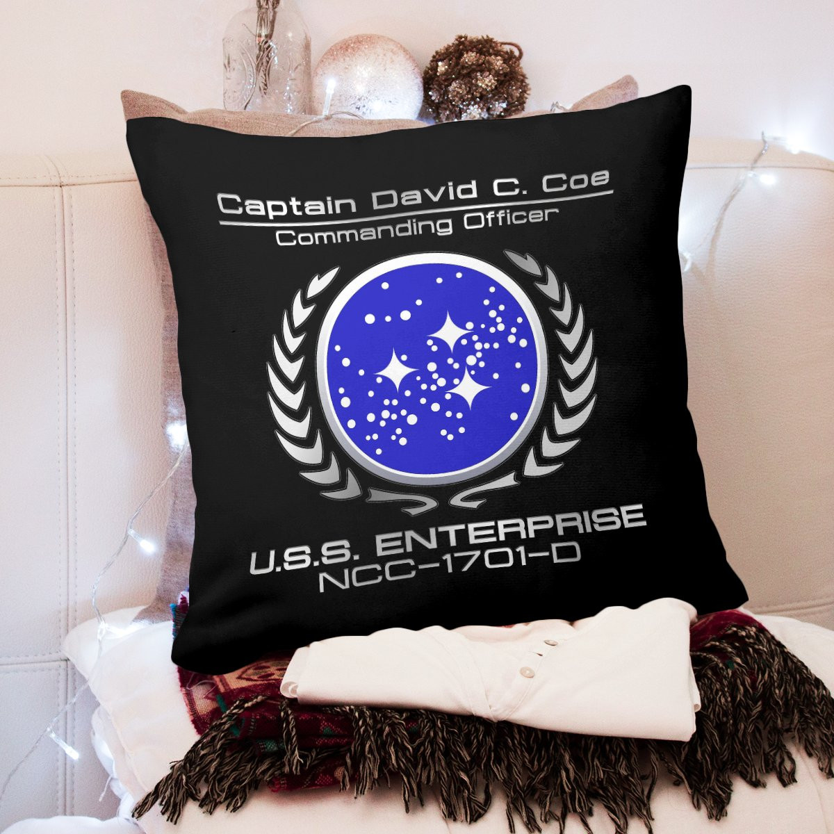 Star Trek Federation Personalized Square Pillow (2 sided) 4 Star Trek Federation Personalized Square Pillow (2 sided) - Image 4