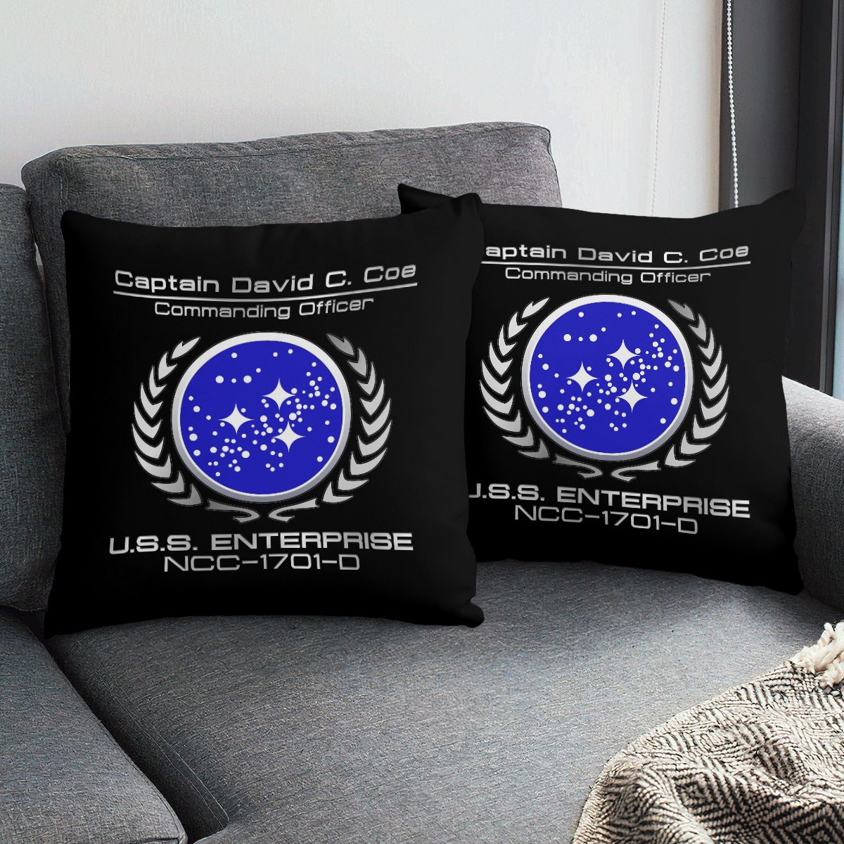 Star Trek Federation Personalized Square Pillow (2 sided) 5 Star Trek Federation Personalized Square Pillow (2 sided) - Image 5