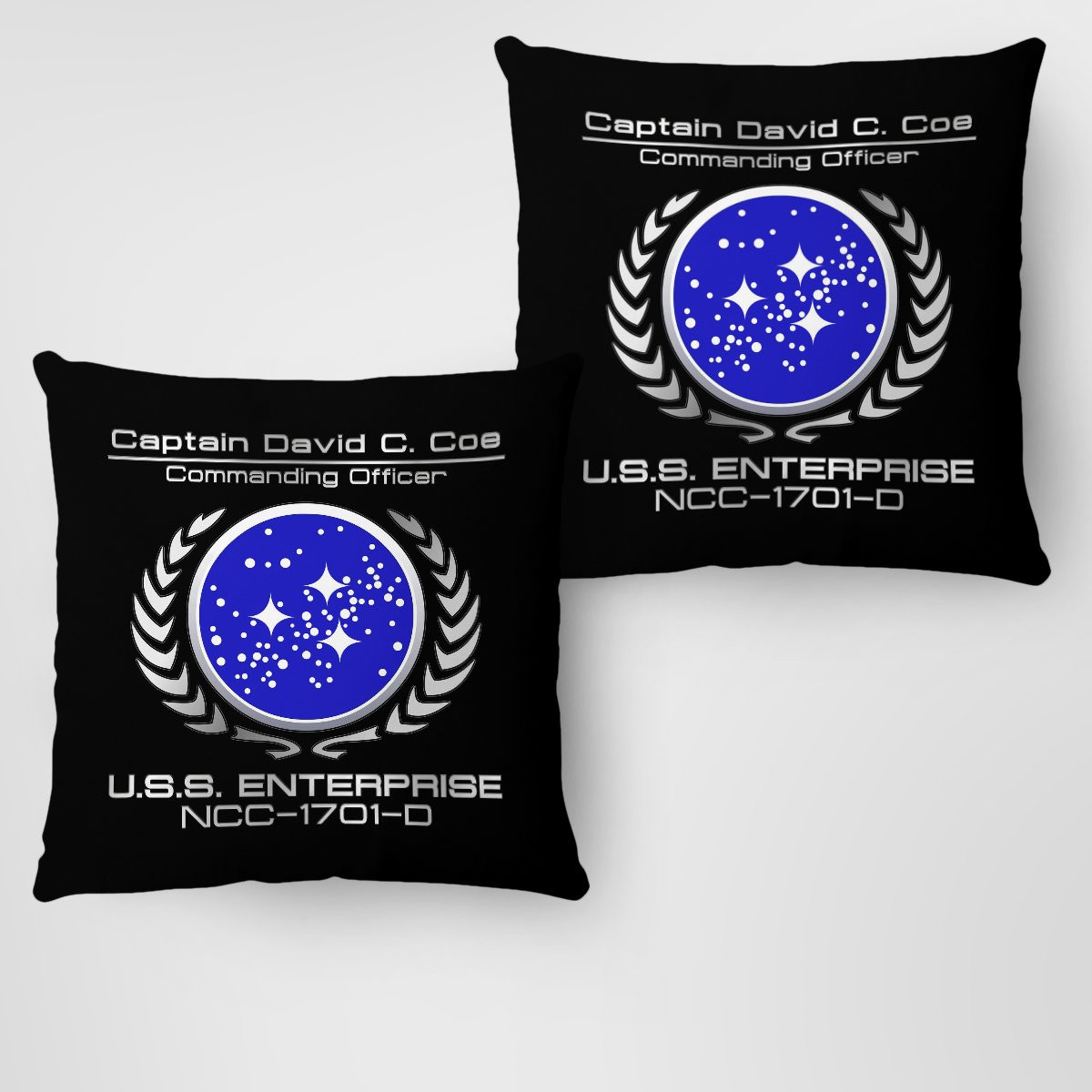 Star Trek Federation Personalized Square Pillow (2 sided) 1 Star Trek Federation Personalized Square Pillow (2 sided)