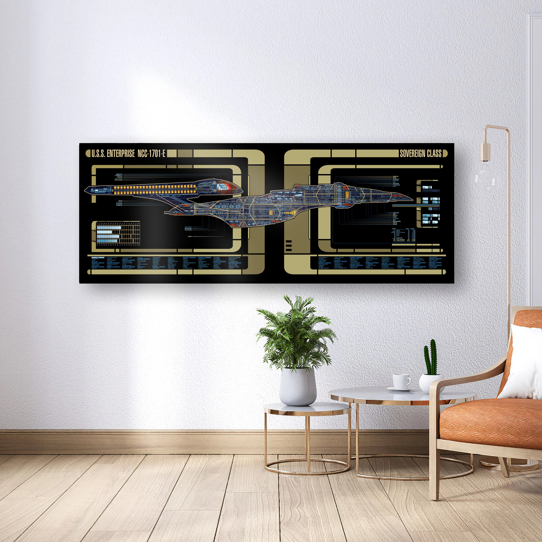 Sovereign Class - U.S.S. Enterprise-E LCARS Schematic Canvas 1 Sovereign Class - U.S.S. Enterprise-E LCARS Schematic Canvas