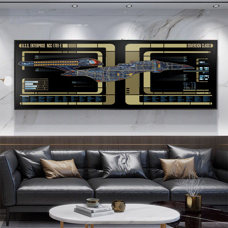 Sovereign Class - U.S.S. Enterprise-E LCARS Schematic Canvas 2 Sovereign Class - U.S.S. Enterprise-E LCARS Schematic Canvas - Image 2