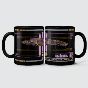 Defiant Class - USS Defiant LCARS Schematic Mug