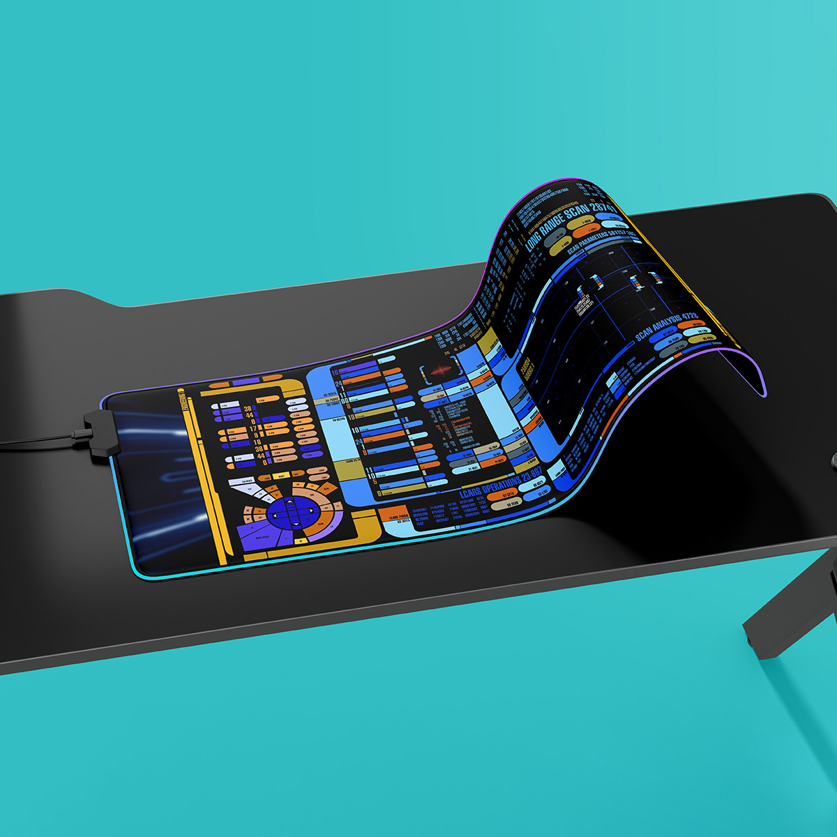 Sci-fi Control Console Display LED Desk Mat 1 Sci-fi Control Console Display LED Desk Mat