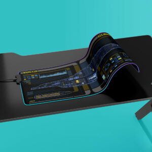 Intrepid Class - USS Voyager LCARS Schematic LED Desk Mat