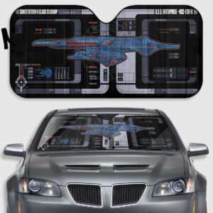 Constitution III Class U.S.S. Enterprise NCC-1701-G LCARS Car Sunshade