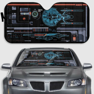 New Trekkers Enterprise-G LCARS Car Sunshade