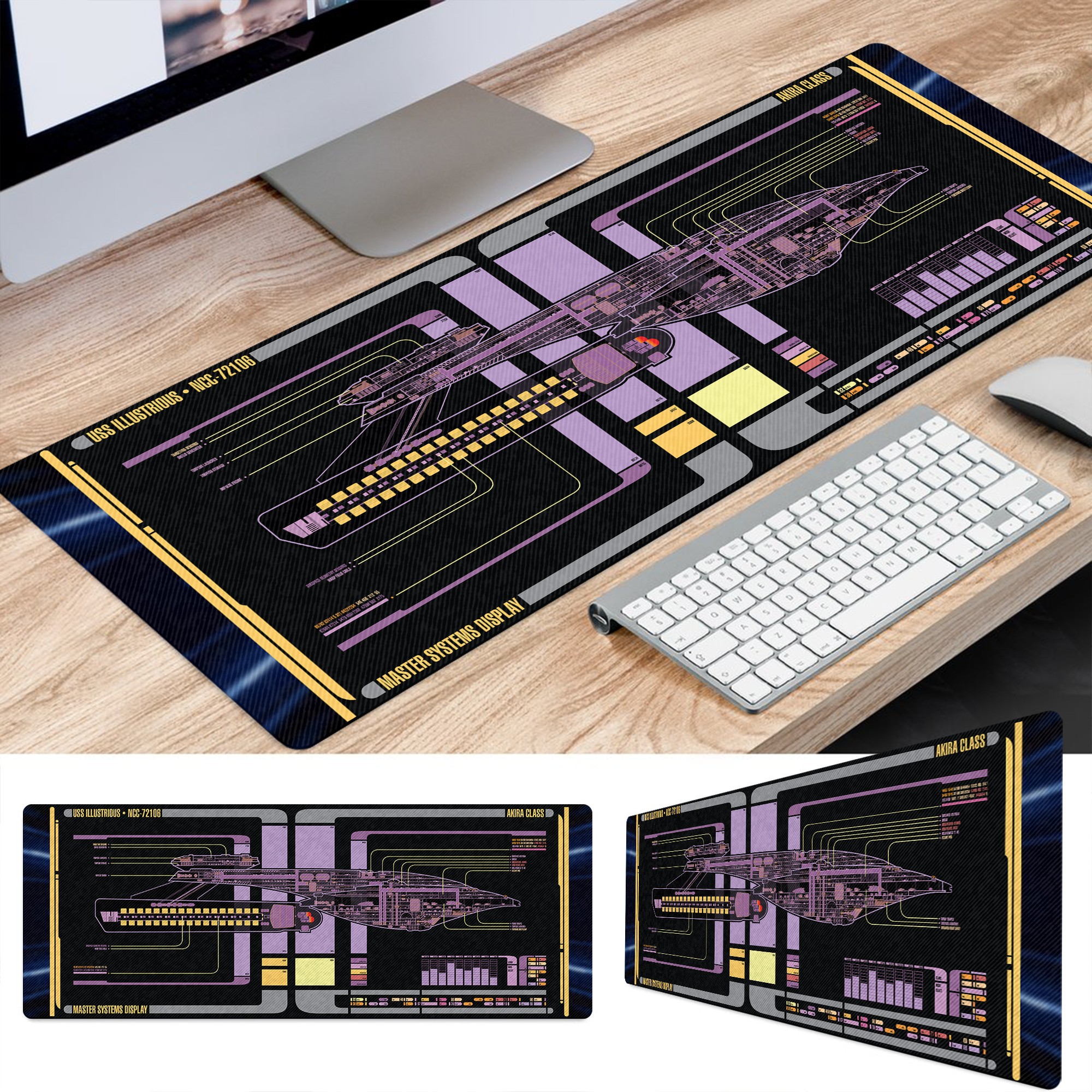 Akira Class - USS Illustrious LCARS Schematic Desk Mat 4 Akira Class - USS Illustrious LCARS Schematic Desk Mat - Image 4