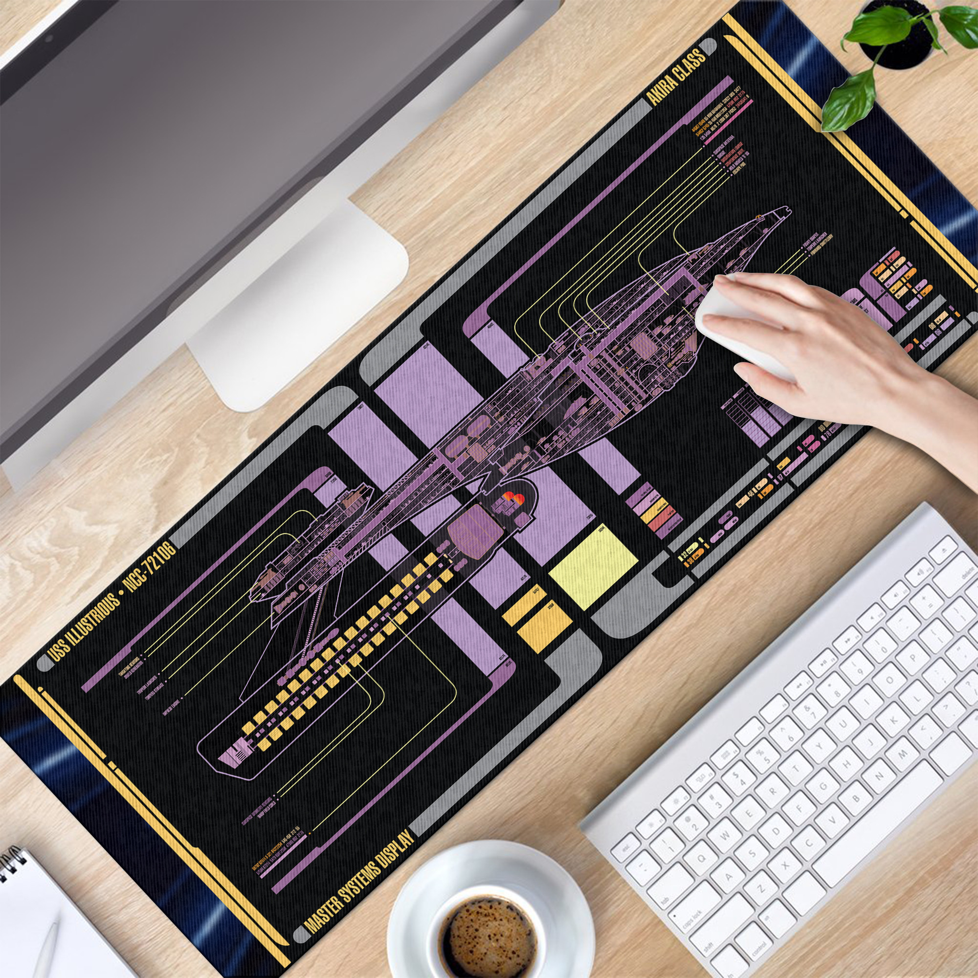 Akira Class - USS Illustrious LCARS Schematic Desk Mat 5 Akira Class - USS Illustrious LCARS Schematic Desk Mat - Image 5