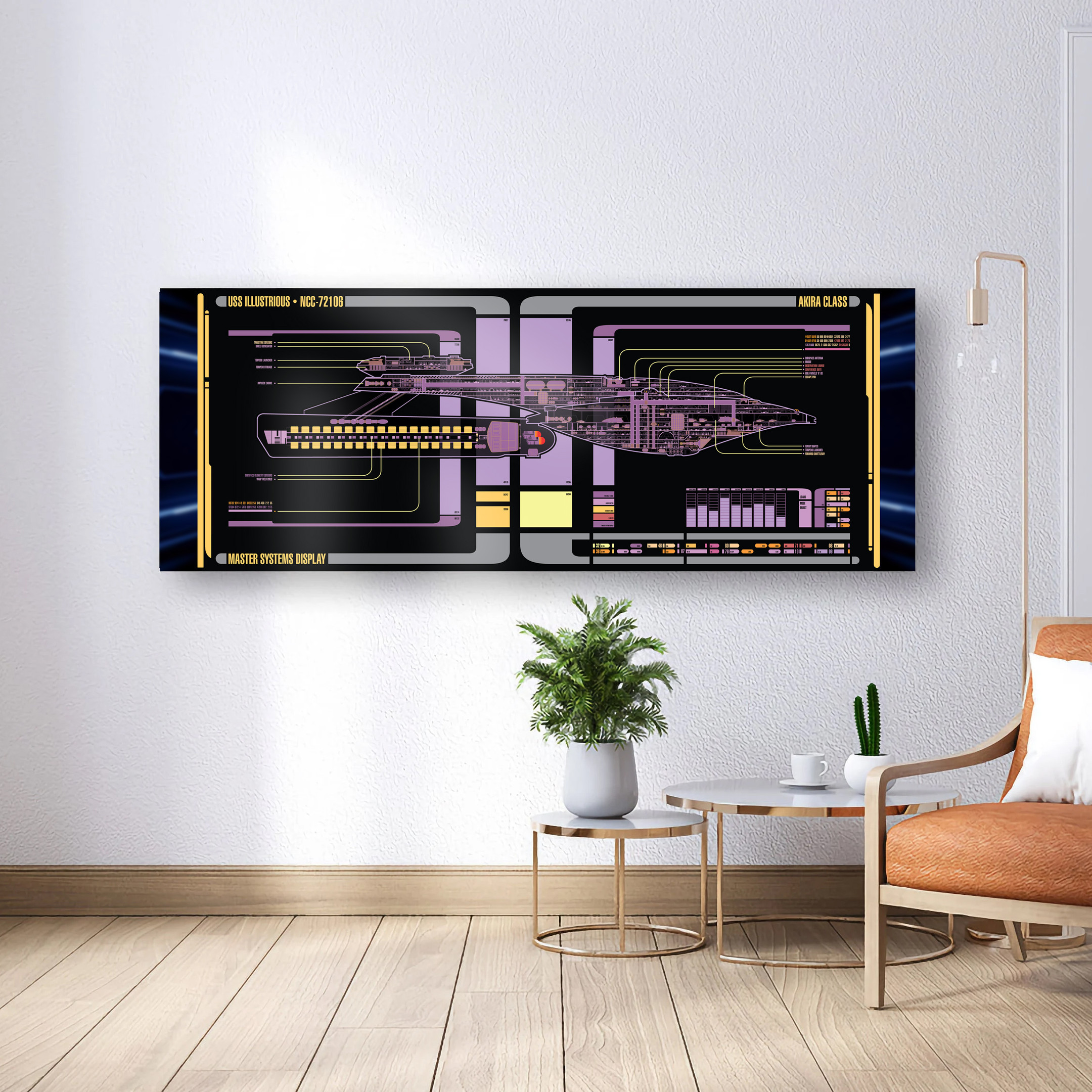 Akira Class - U.S.S. Illustrious LCARS Schematic Canvas 1 Akira Class - U.S.S. Illustrious LCARS Schematic Canvas