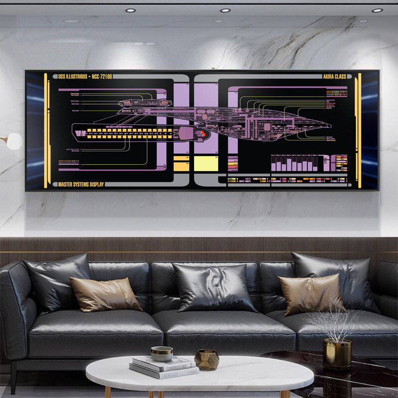 Akira Class - U.S.S. Illustrious LCARS Schematic Canvas 3 Akira Class - U.S.S. Illustrious LCARS Schematic Canvas - Image 3