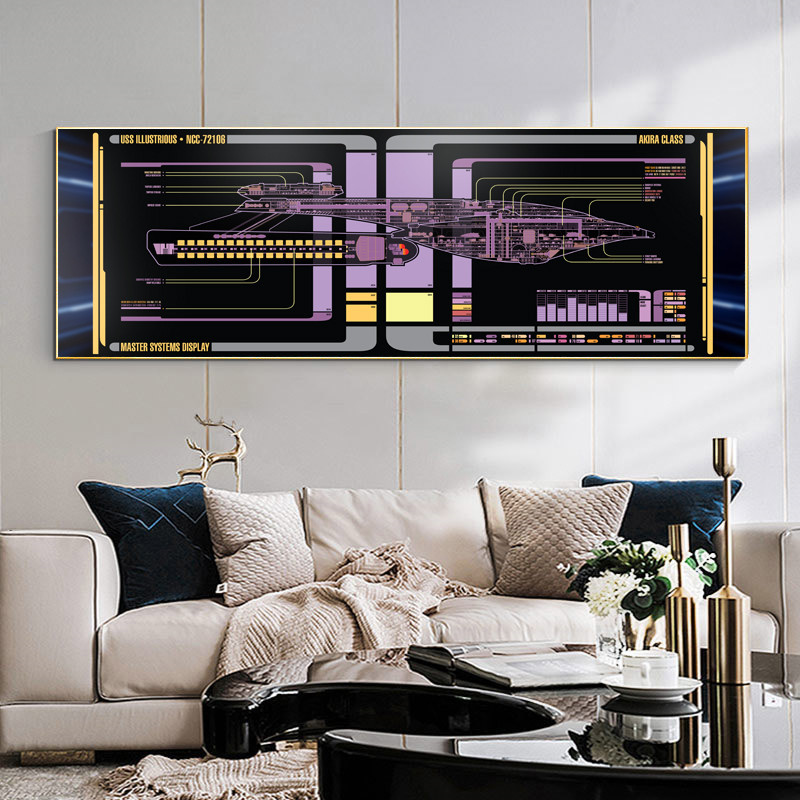 Akira Class - U.S.S. Illustrious LCARS Schematic Canvas 4 Akira Class - U.S.S. Illustrious LCARS Schematic Canvas - Image 4