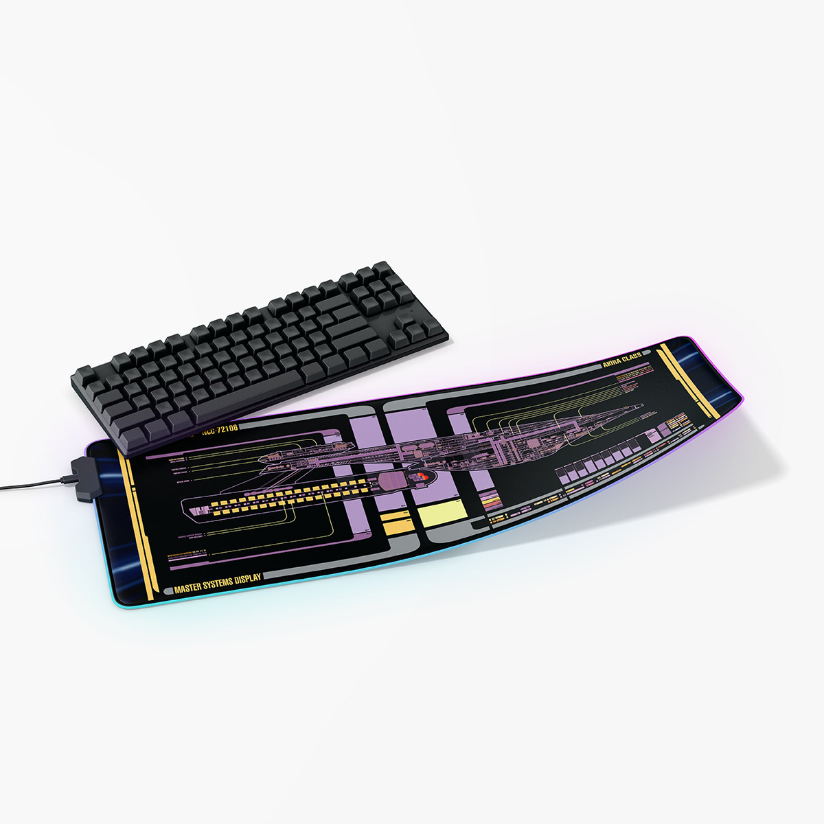 Akira Class - USS Illustrious LCARS Schematic LED Desk Mat 4 Akira Class - USS Illustrious LCARS Schematic LED Desk Mat - Image 4