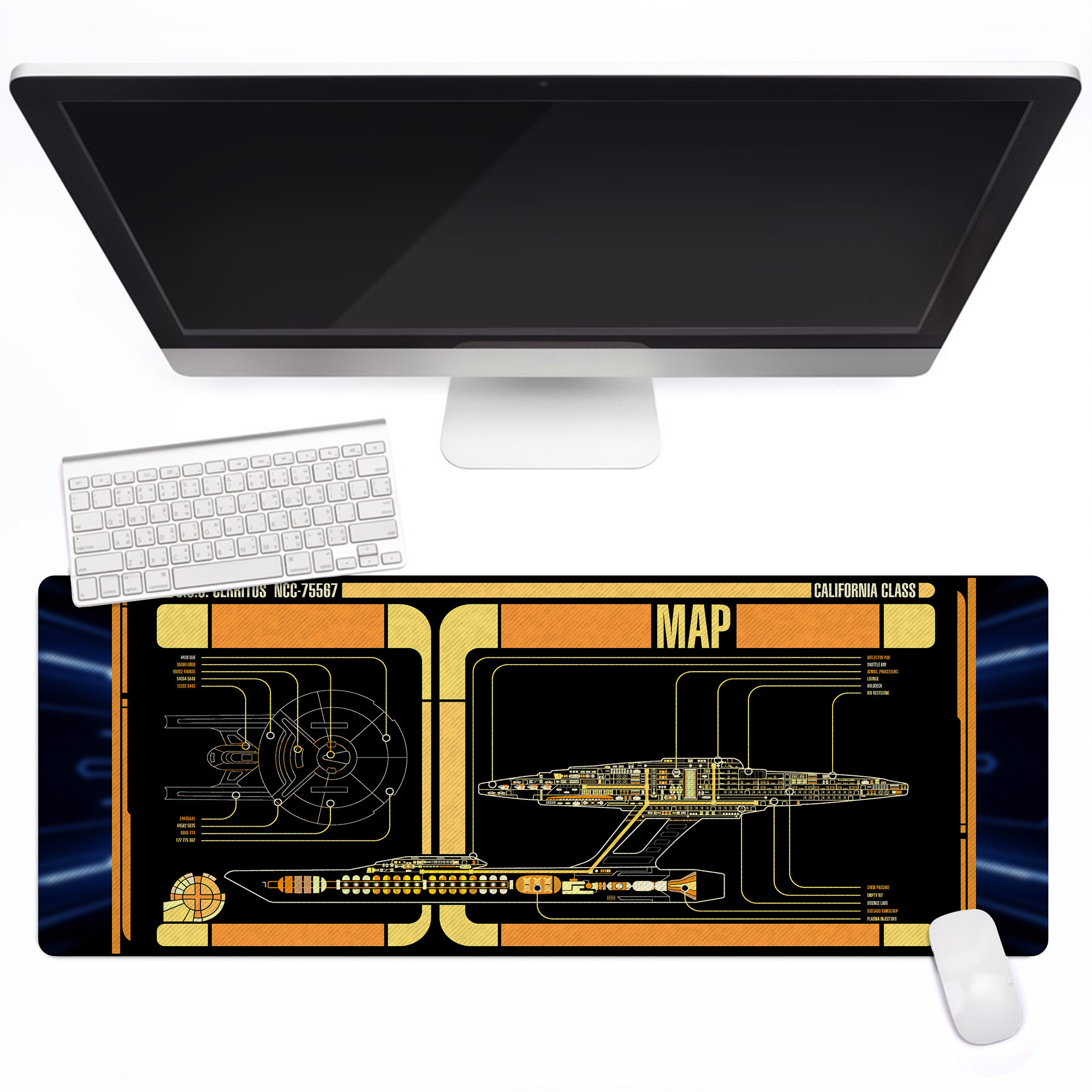 California Class - U.S.S. Cerritos NCC-75567 LCARS Desk Mat 2 California Class - U.S.S. Cerritos NCC-75567 LCARS Desk Mat - Image 2