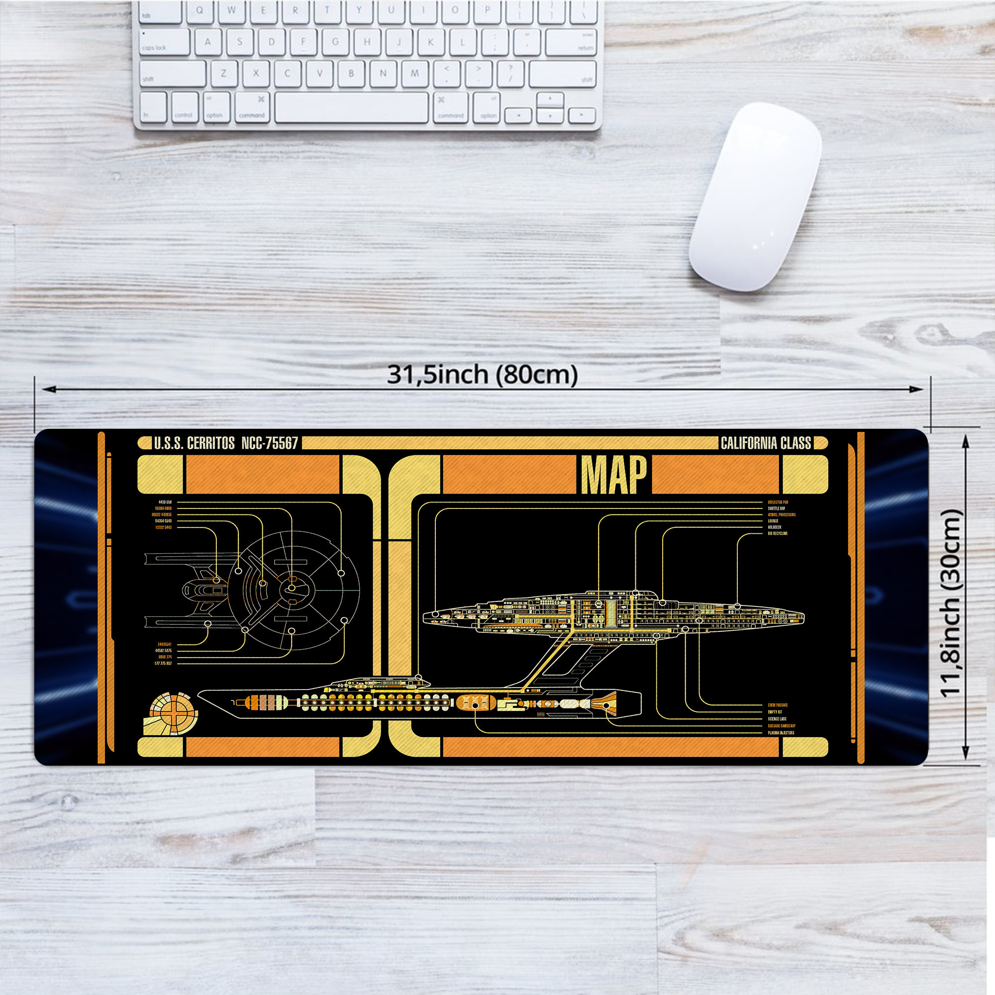California Class - U.S.S. Cerritos NCC-75567 LCARS Desk Mat 3 California Class - U.S.S. Cerritos NCC-75567 LCARS Desk Mat - Image 3