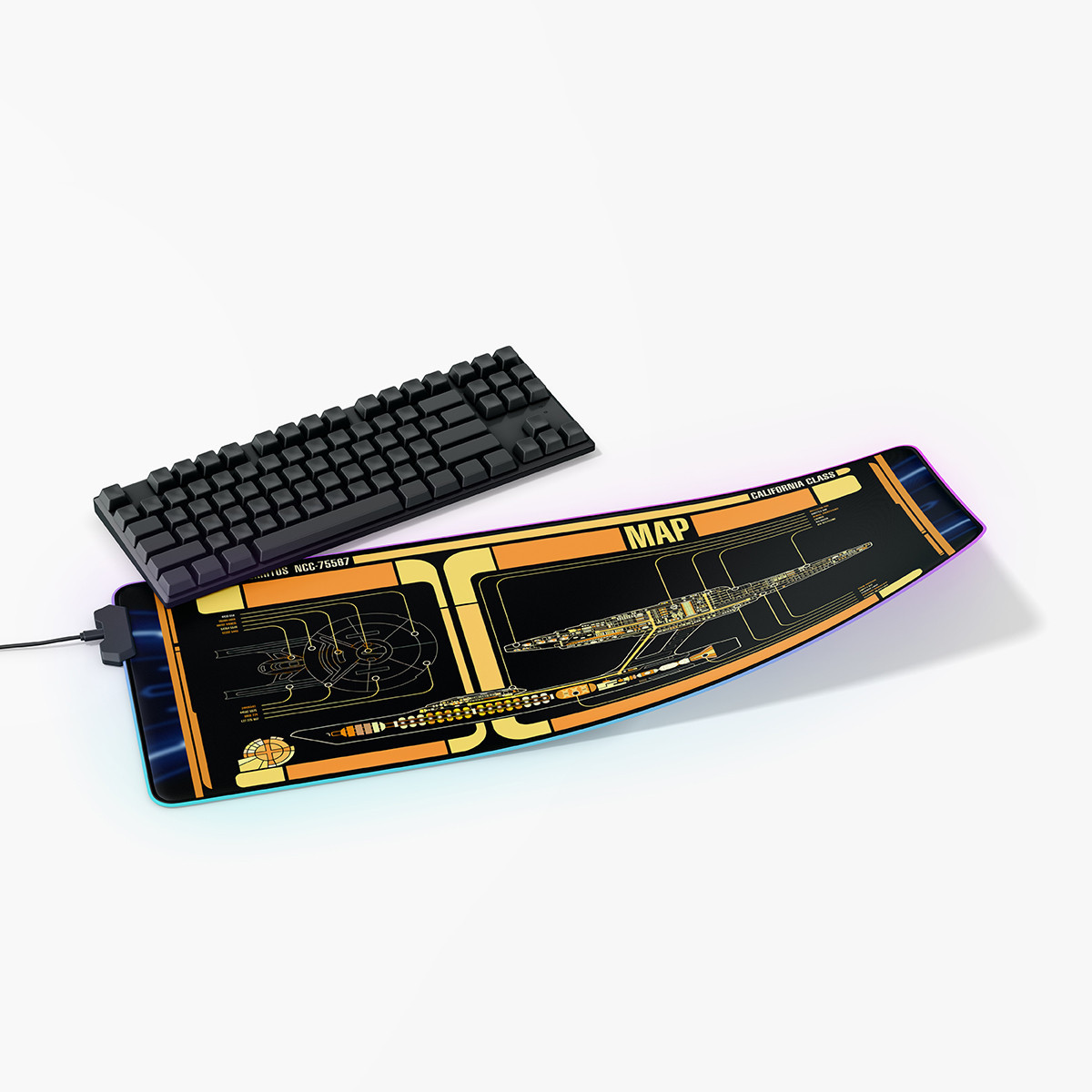California Class - U.S.S. Cerritos NCC-75567 LCARS LED Desk Mat 4 California Class - U.S.S. Cerritos NCC-75567 LCARS LED Desk Mat - Image 4