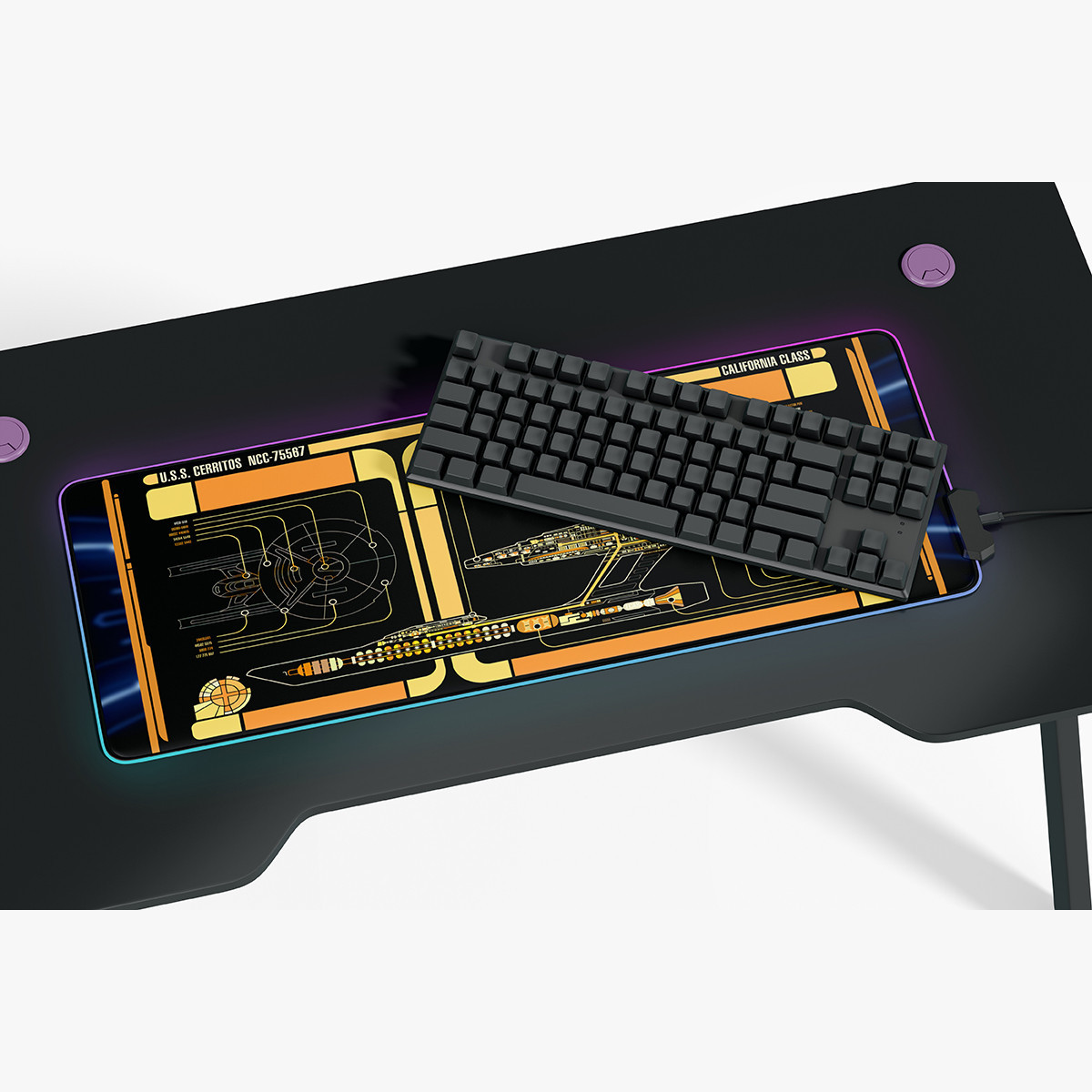 California Class - U.S.S. Cerritos NCC-75567 LCARS LED Desk Mat 3 California Class - U.S.S. Cerritos NCC-75567 LCARS LED Desk Mat - Image 3