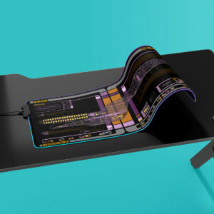 Personalized LCARS Schematic LED Desk Mat