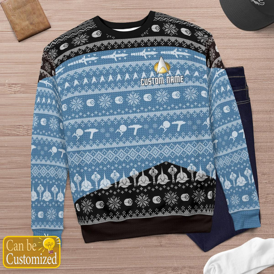 Personalized S.T TNG Blue Ugly Sweatshirt 5 Personalized S.T TNG Blue Ugly Sweatshirt - Image 5