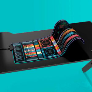 Tactical Console Display LED Desk Mat - Artwork created by Julian Easley