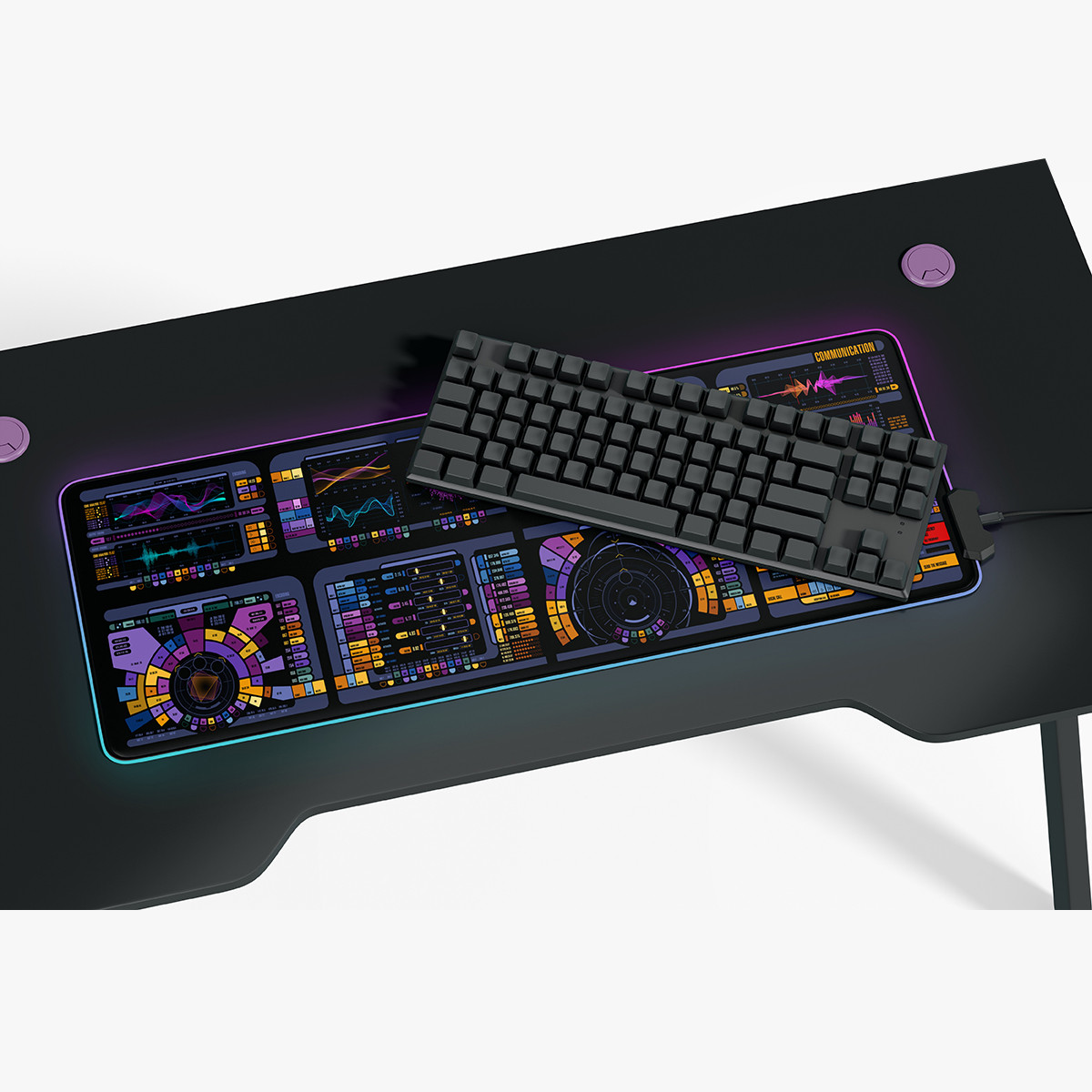 Dauntless Class - U.S.S. Dauntless NCC-80816 LCARS LED Desk Mat 3 Dauntless Class - U.S.S. Dauntless NCC-80816 LCARS LED Desk Mat - Image 3