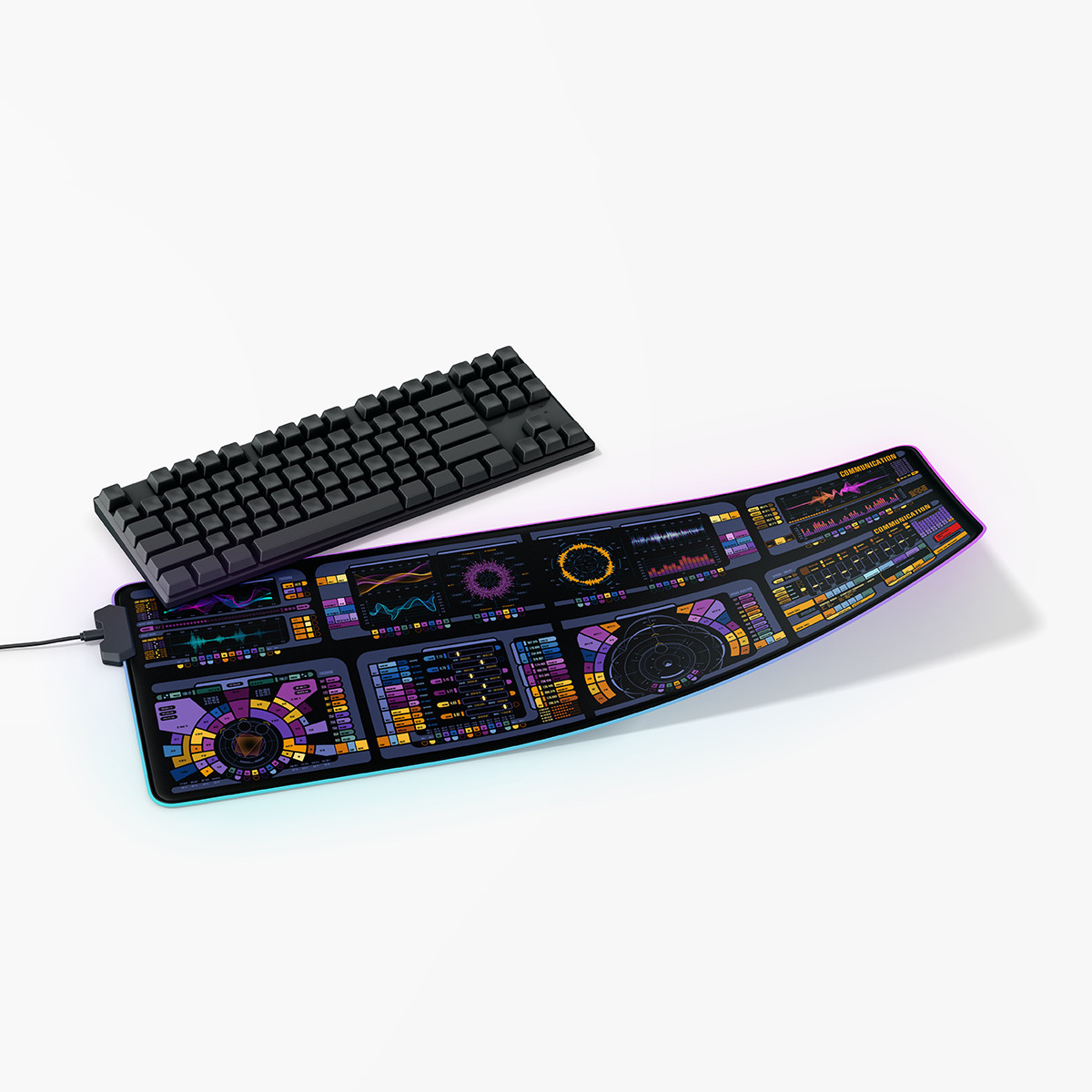 Dauntless Class - U.S.S. Dauntless NCC-80816 LCARS LED Desk Mat 4 Dauntless Class - U.S.S. Dauntless NCC-80816 LCARS LED Desk Mat - Image 4