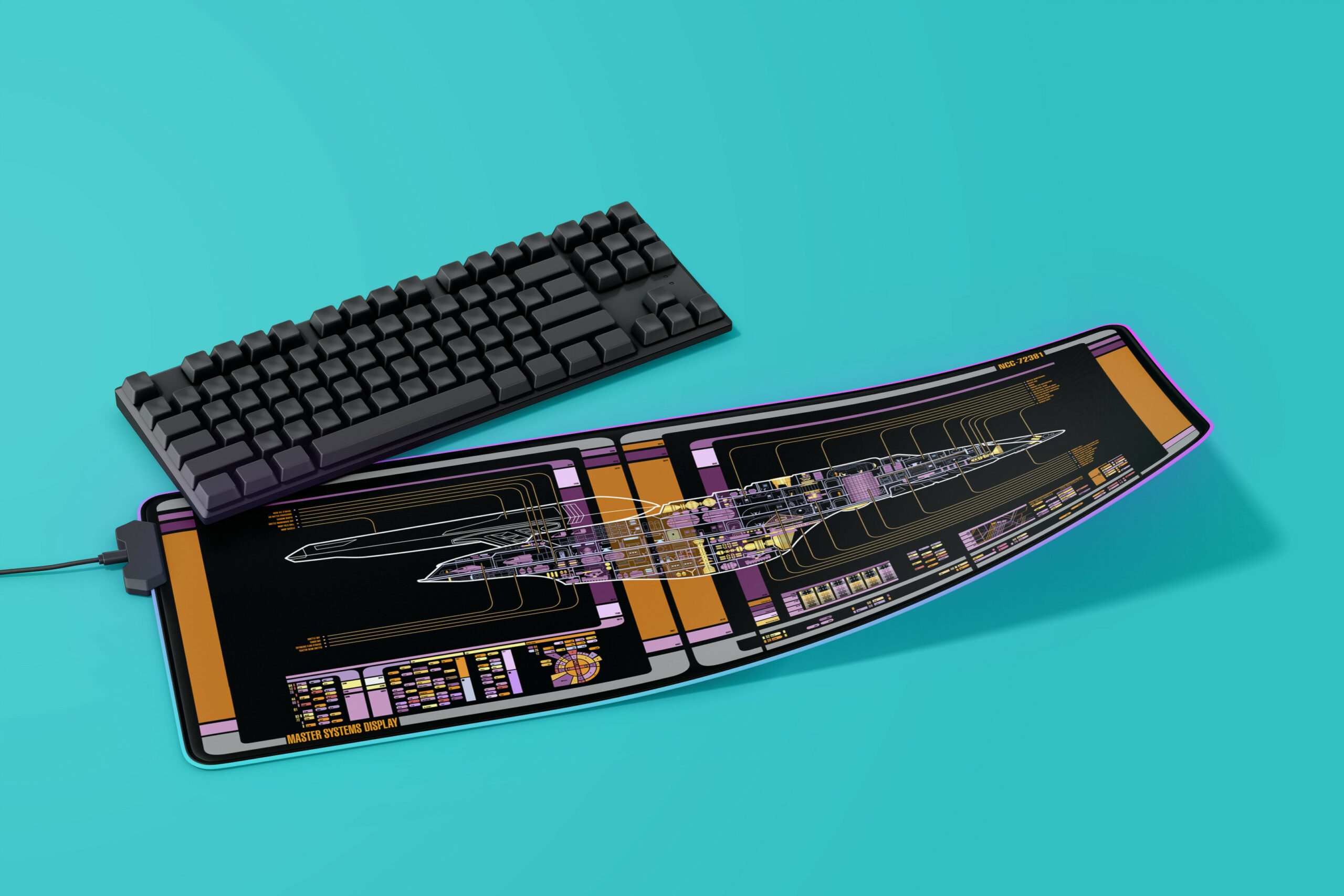 Equinox Class - U.S.S. Equinox NCC-72381 LCARS LED Desk Mat 4 Equinox Class - U.S.S. Equinox NCC-72381 LCARS LED Desk Mat - Image 4