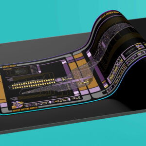 Galaxy Class - U.S.S. Patrick Moore NCC-71912 LCARS LED Desk Mat