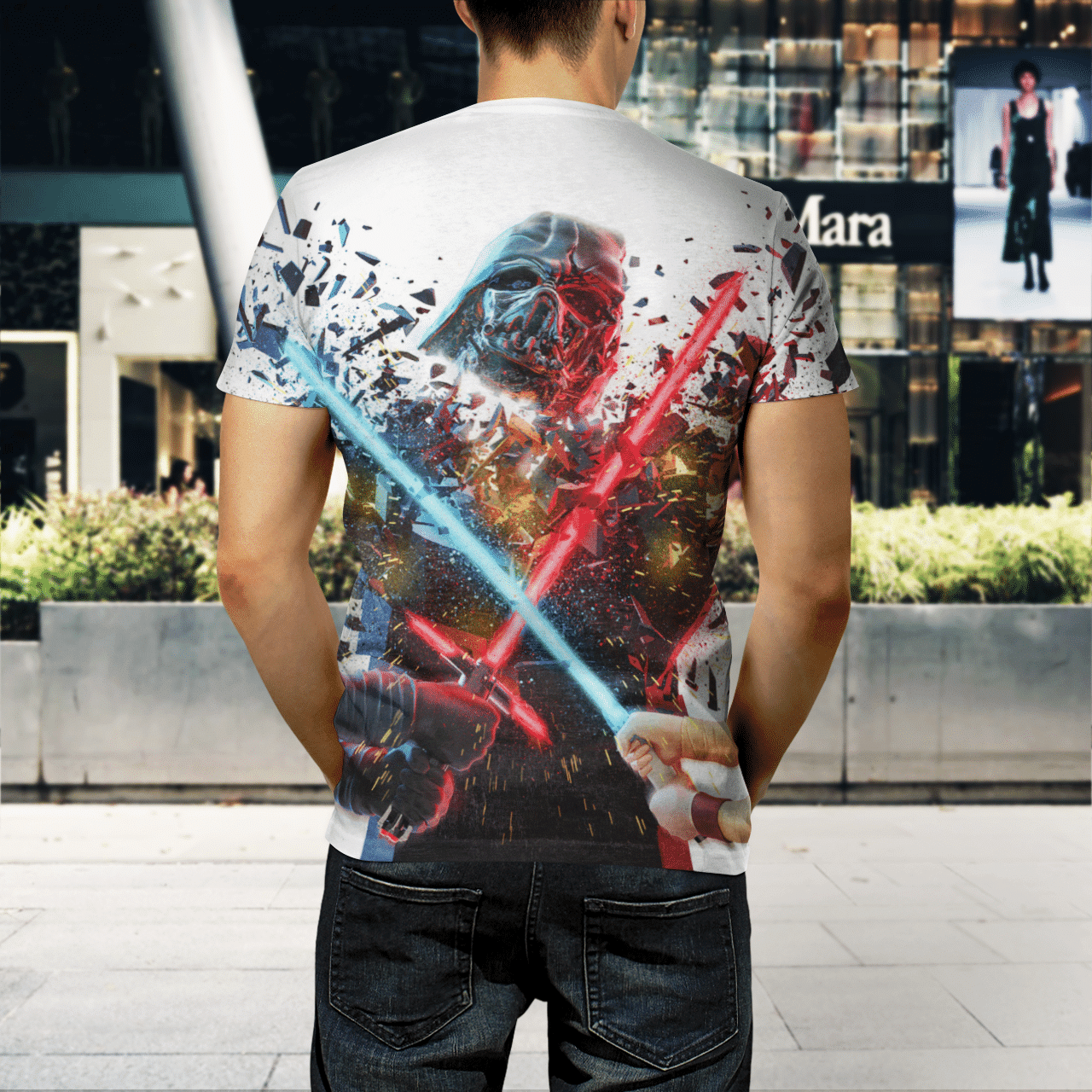 Darth Vader In End 3D Print T-shirt 3 Darth Vader In End 3D Print T-shirt - Image 3