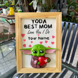 Personalized Yoda 3D Clay Canvas