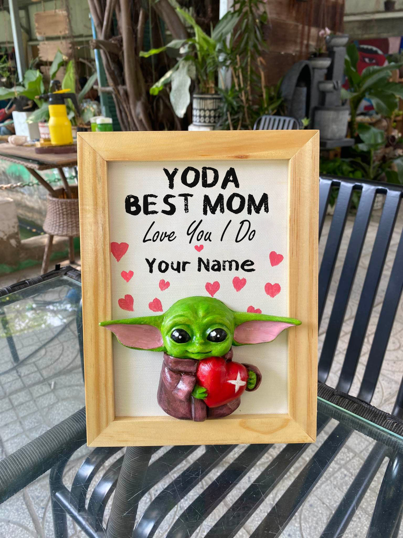 Personalized Yoda 3D Clay Canvas 1 Personalized Yoda 3D Clay Canvas